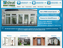 Tablet Screenshot of idealwindowsandconservatories.co.uk
